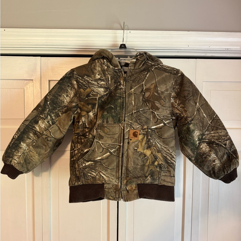 Kids Carhartt Camo Jacket Size S 7-8